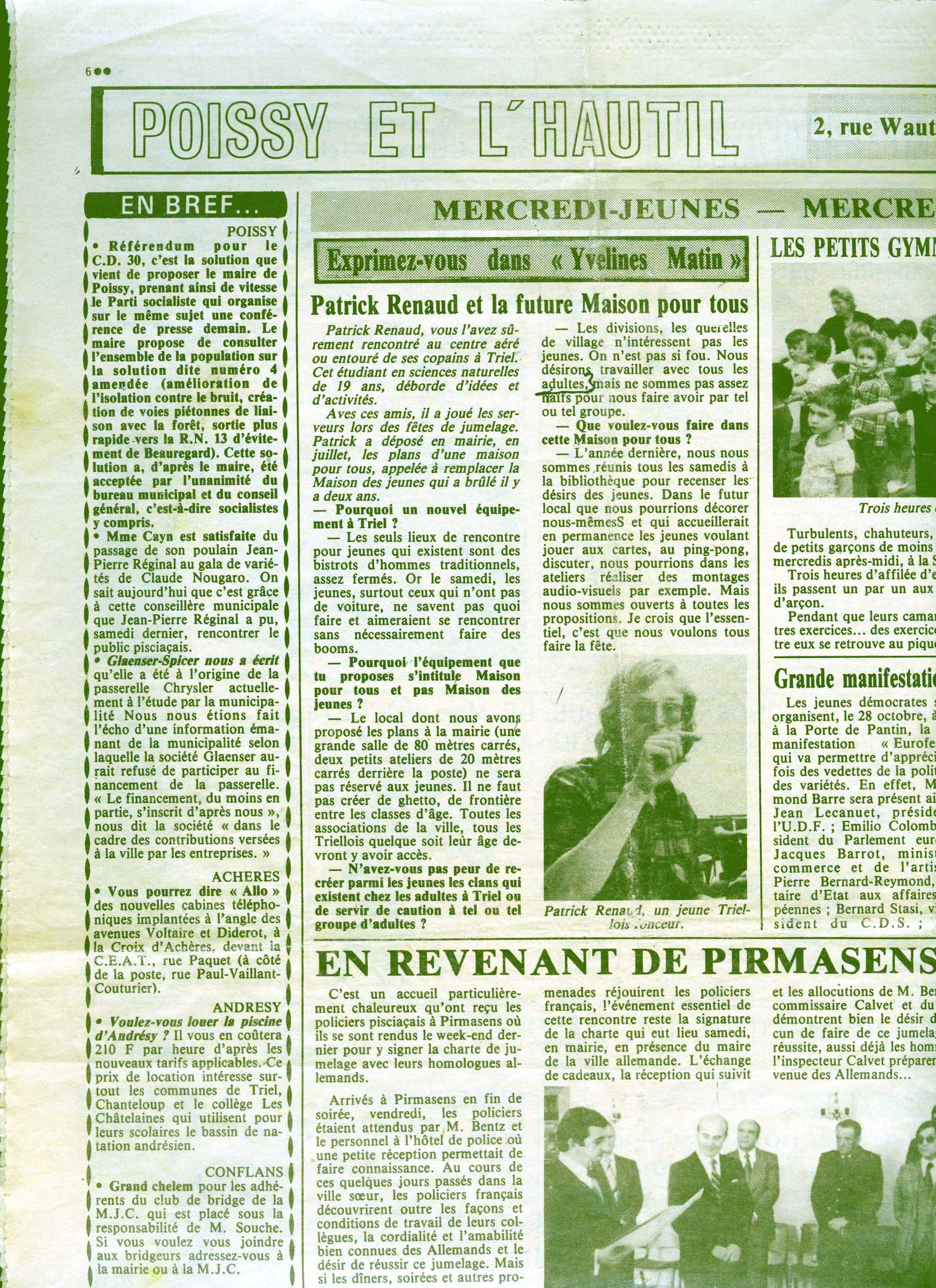 Maison pour tous Patrick Renaud triel Sur Seine